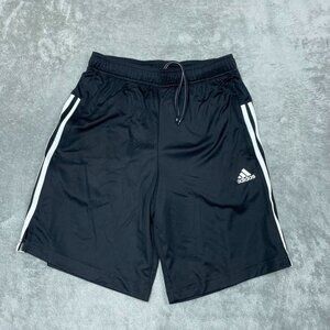 Adidas Mens Black Shorts With White Stripes Size S Activewear a0582